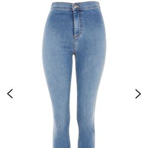 Topshop MOTO Joni Jean in Mid Blue